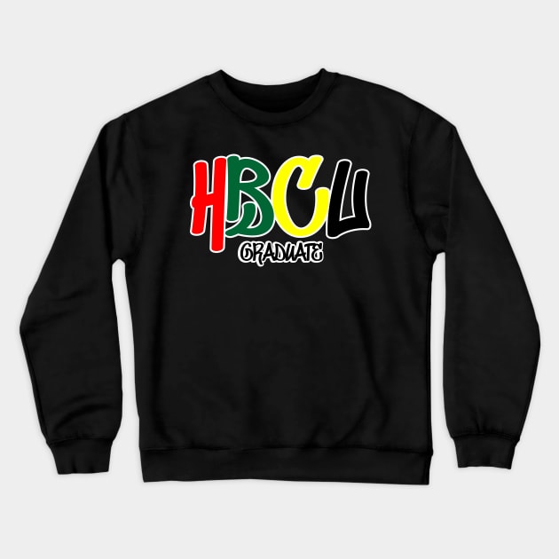 HBCU Graduate Graffiti Design Crewneck Sweatshirt by OTM Sports & Graphics